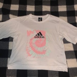 Tie-dye Adidas workout shirt